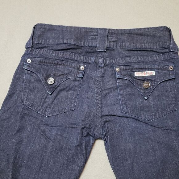 HUDSON Blue Wide Leg Flare Jeans made in USA size 27 dark wash - Picture 3 of 16
